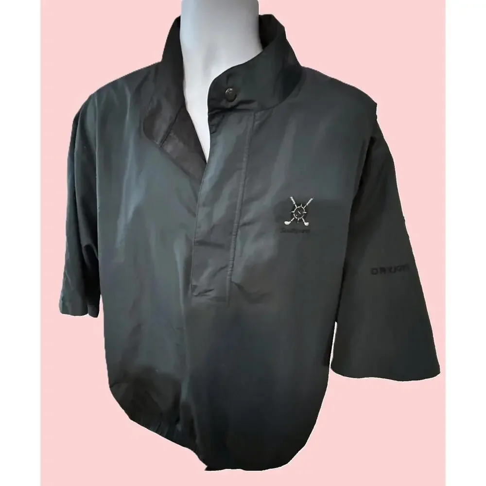Footjoy Dryjoys Short Sleeve Southpointe Golf Club Jacket Size L 1/4 Snap